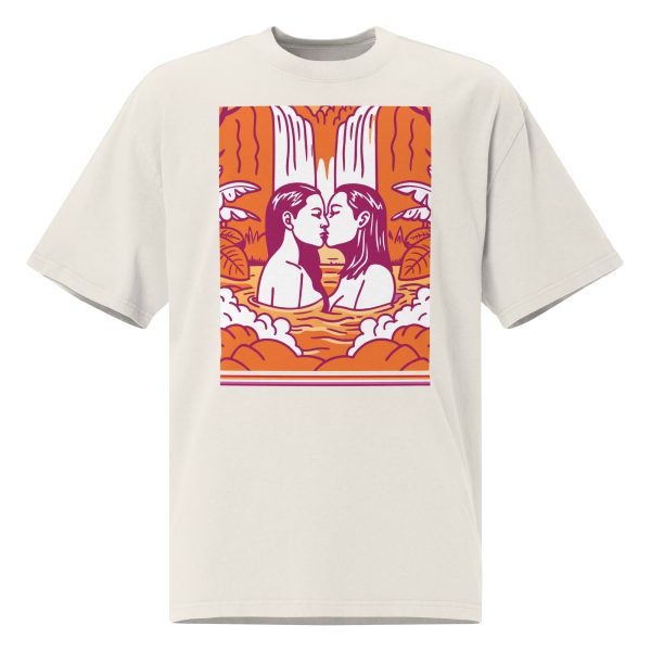 JUNGLE WATERFALL L-FLAG OVERSIZED T-SHIRT